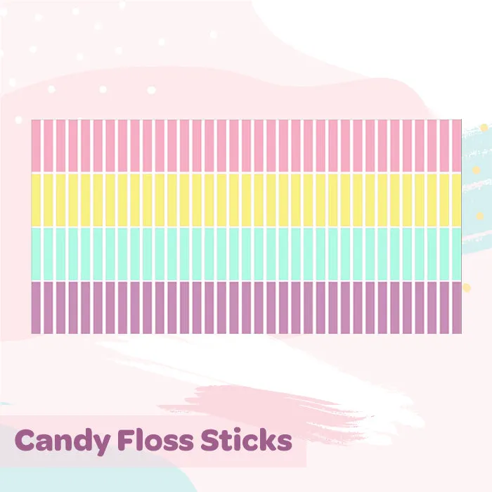 Candy Floss Sticks Mini Wall Art Stickers