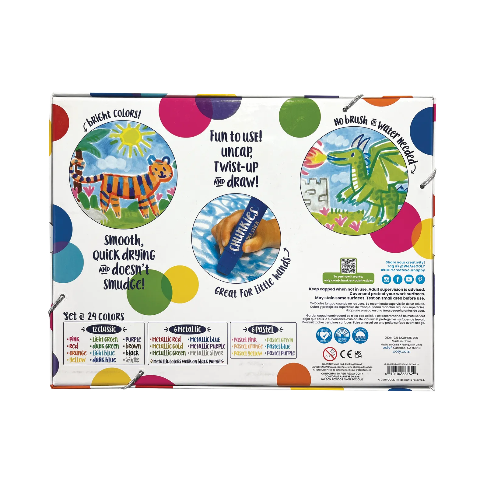 Chunkies Paint Sticks Variety Pack - Set of 24 by OOLY