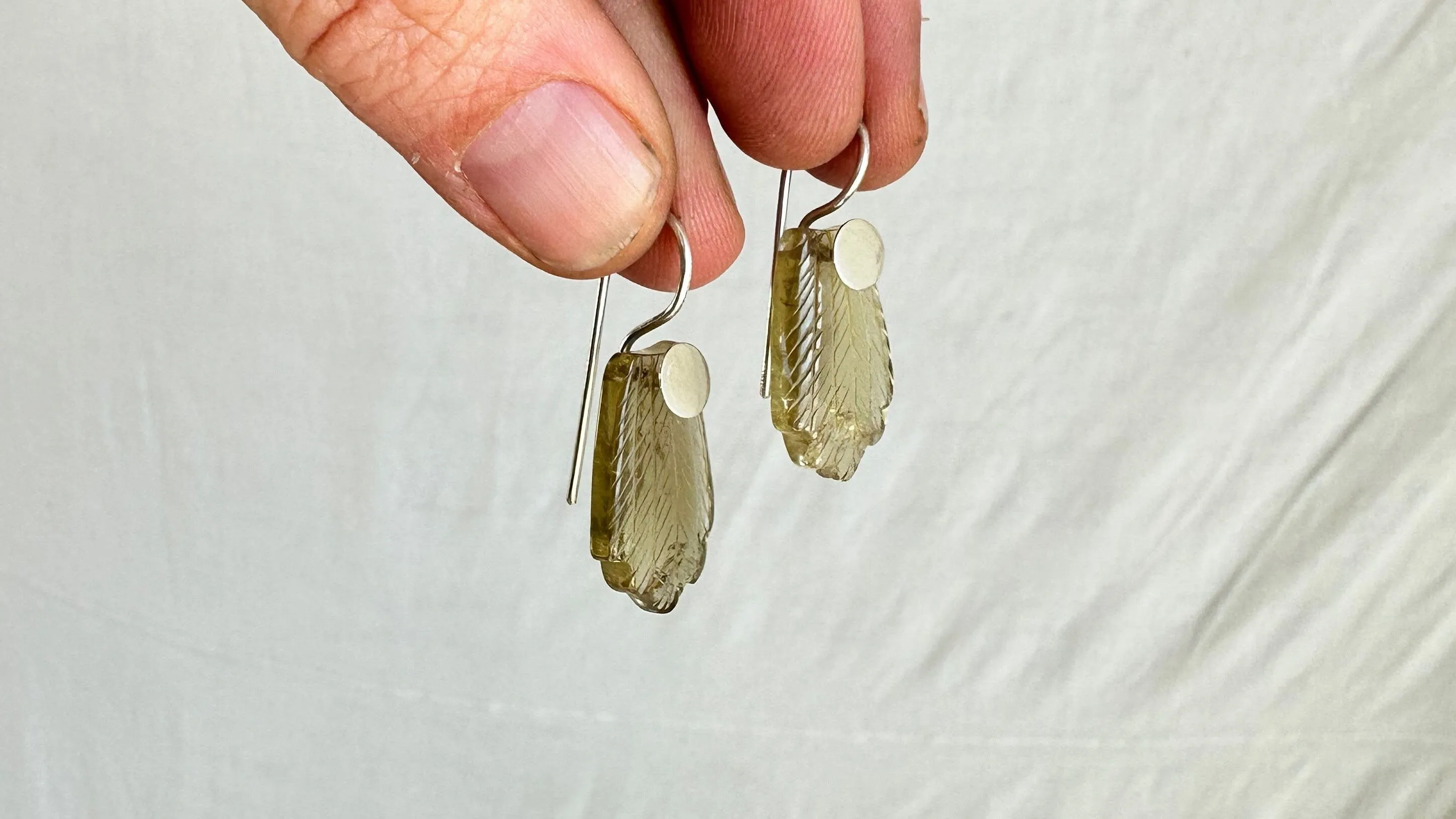 Cirtine Feather Earrings. Sterling Silver. Atelier Aadya. 2358