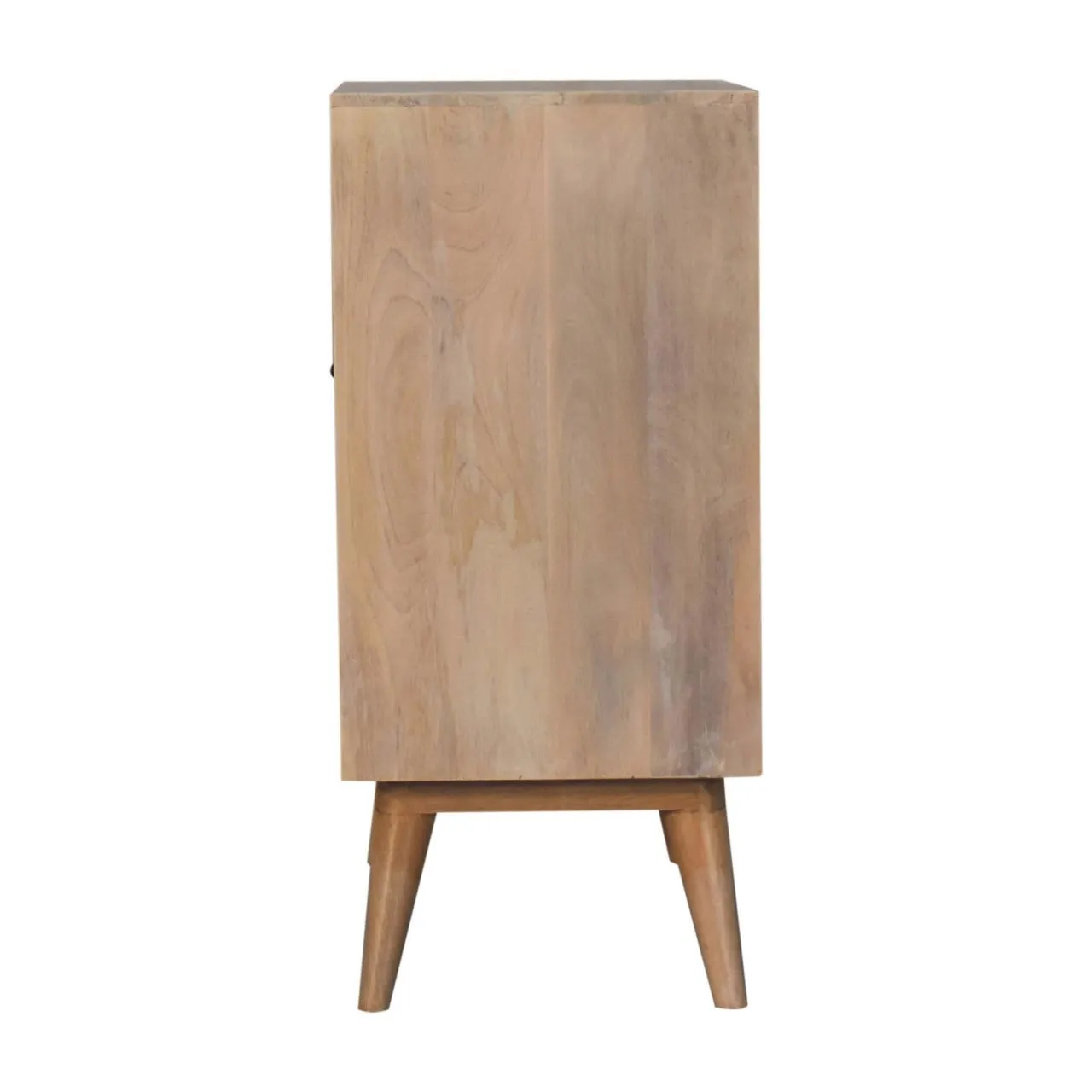Couch.com Hourglass Carved Cabinet Marble, Modern Style, Wood Construction, Light Brown Finish by Couch.com