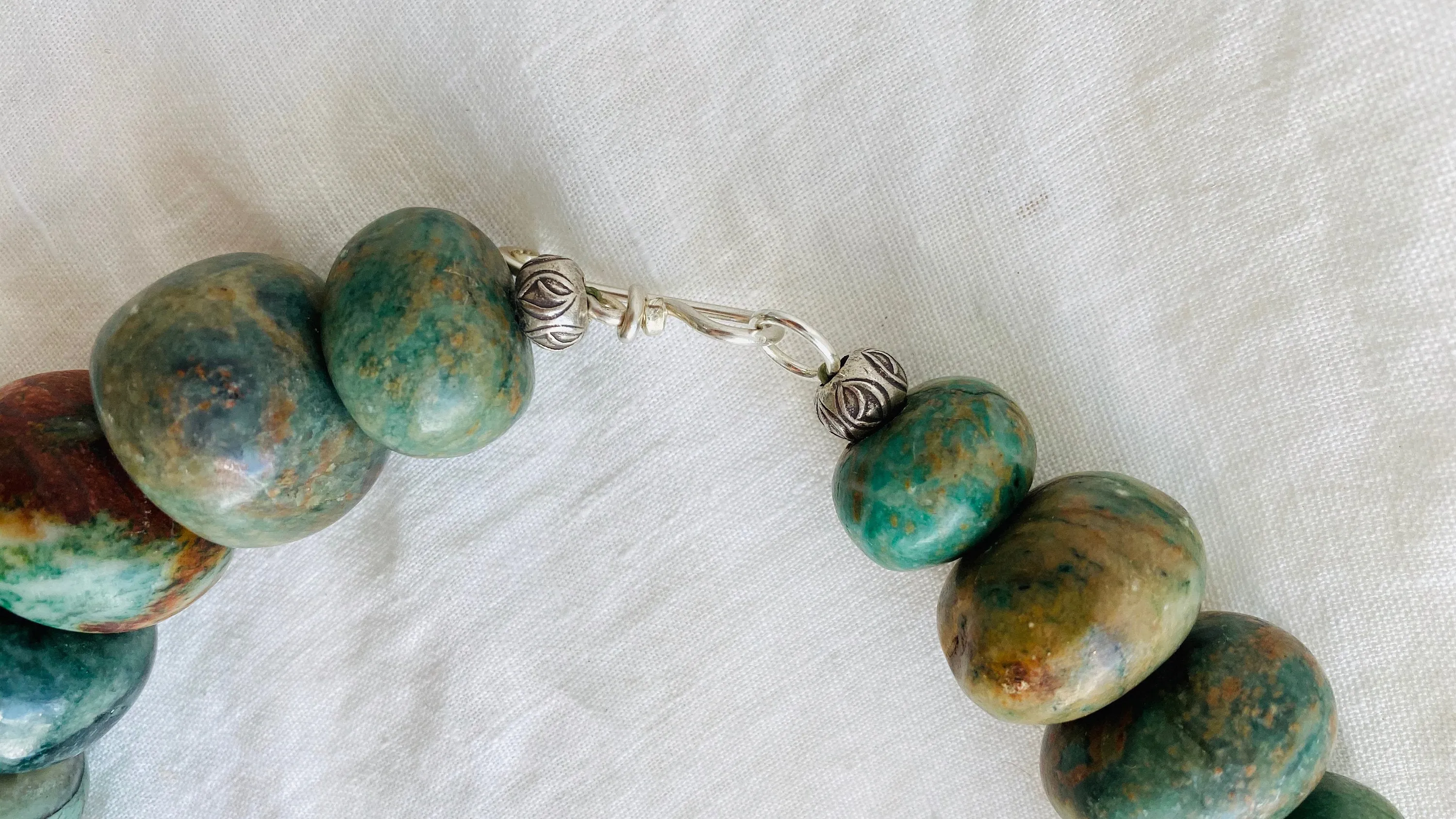 Guatemalita Jade Necklace. Reproduction of Frida Kahlo Necklace