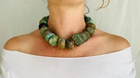 Guatemalita Jade Necklace. Reproduction of Frida Kahlo Necklace
