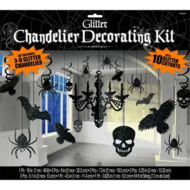 Halloween Glitter Chandelier Decorating Kit