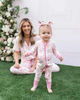In My Jammers Spring Floral Bows Zipper Romper