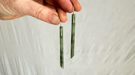 Jade & Sterling Silver Earrings. 1350