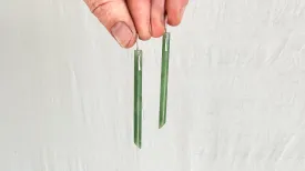 Jade & Sterling Silver Earrings. Canadian Jade. 1361