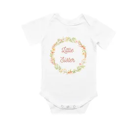 MLW By Design - Floral Little Sister Bodysuit | White