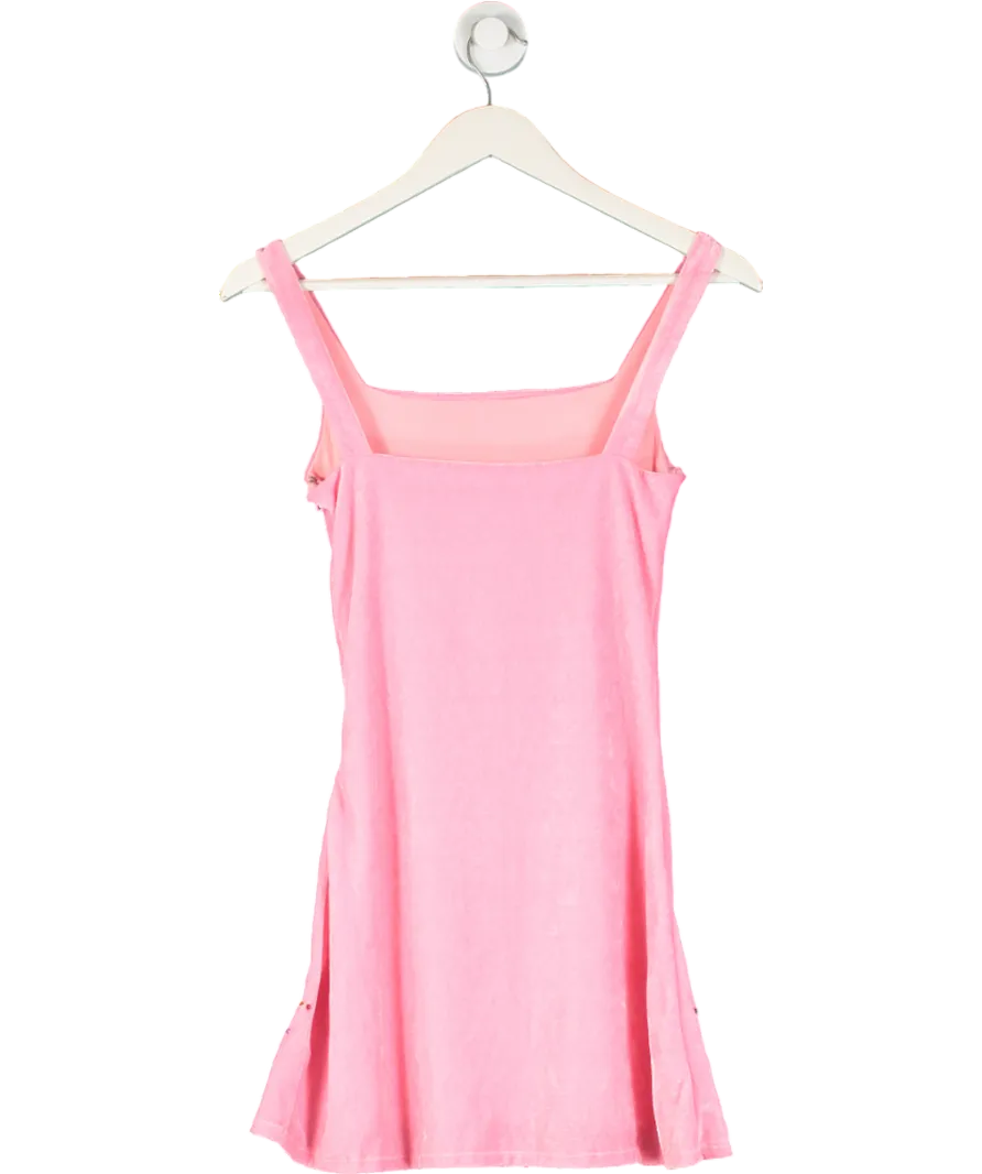 oceanus Pink Callie Luxury Embellished Party Dress UK S