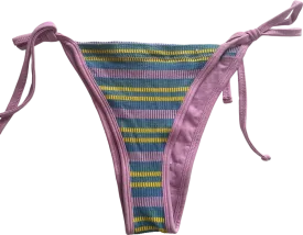 Out From Under Pink Striped Bikini Bottoms UK M