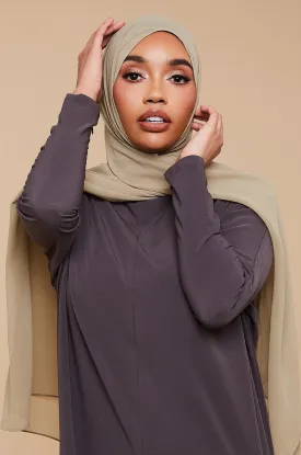 Stone Soft Crepe Chiffon Hijab