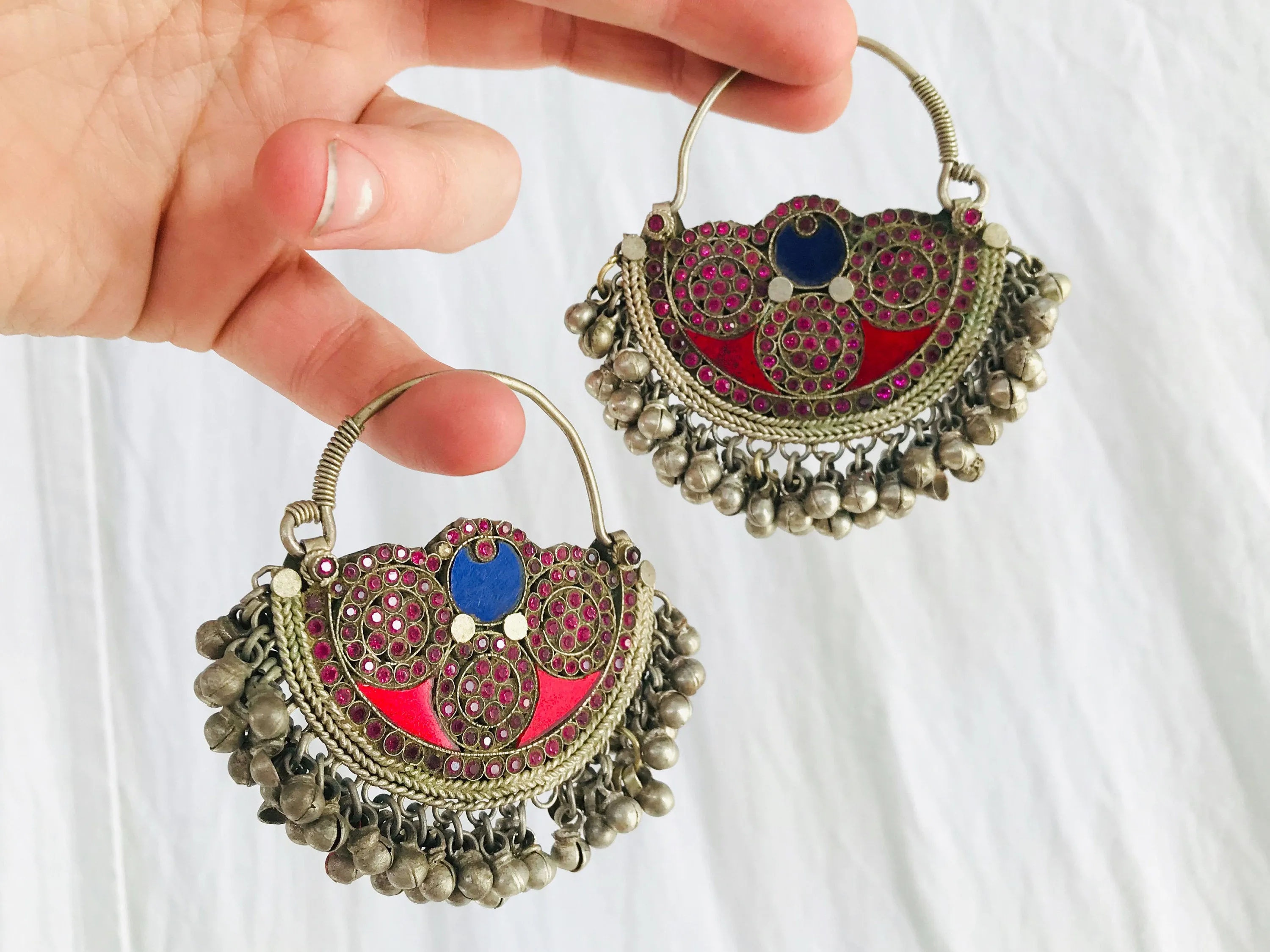 Vintage Kuchi Hoop Earrings