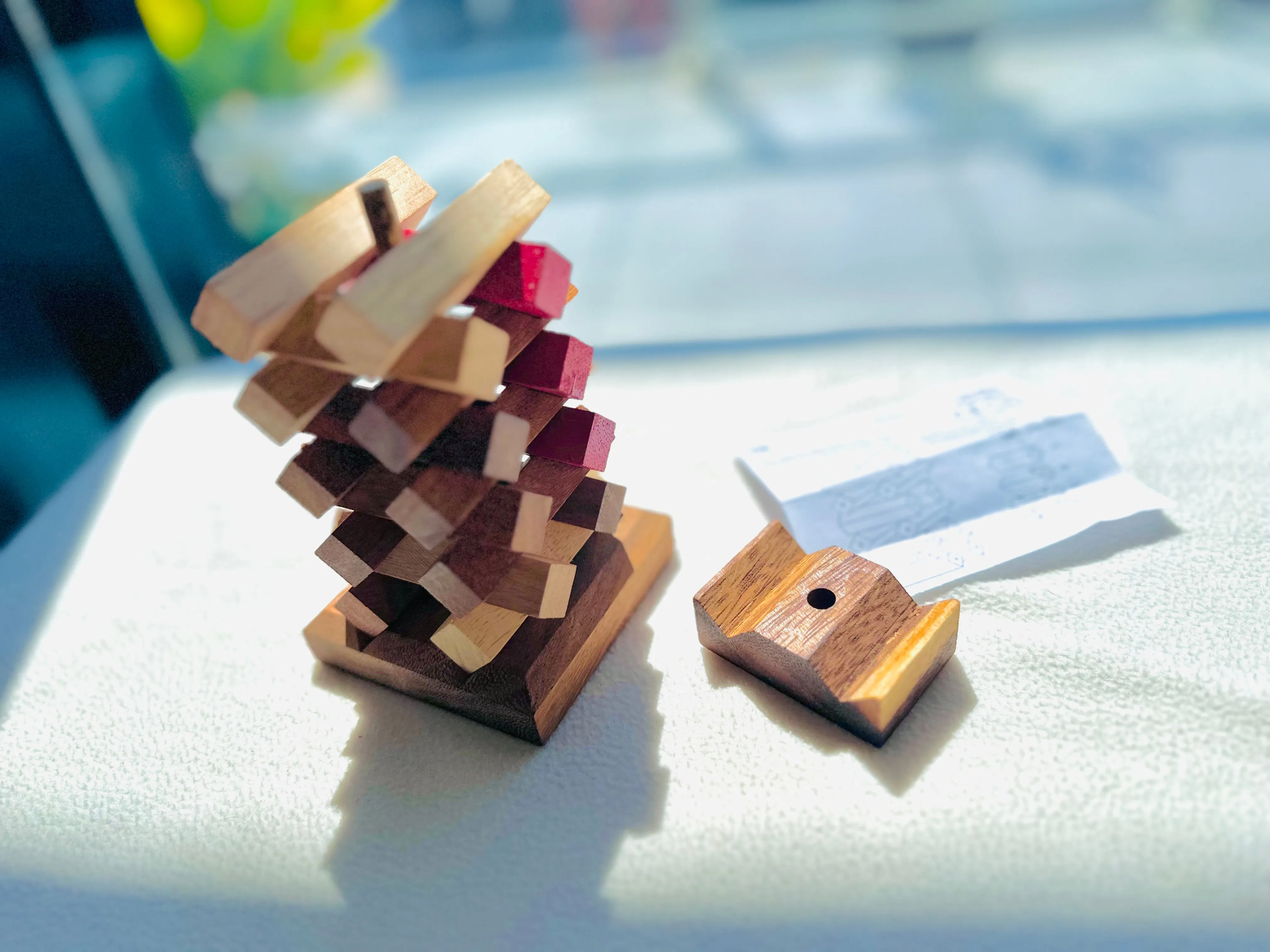 Wooden Stacking Puzzle - Tower of Pisa