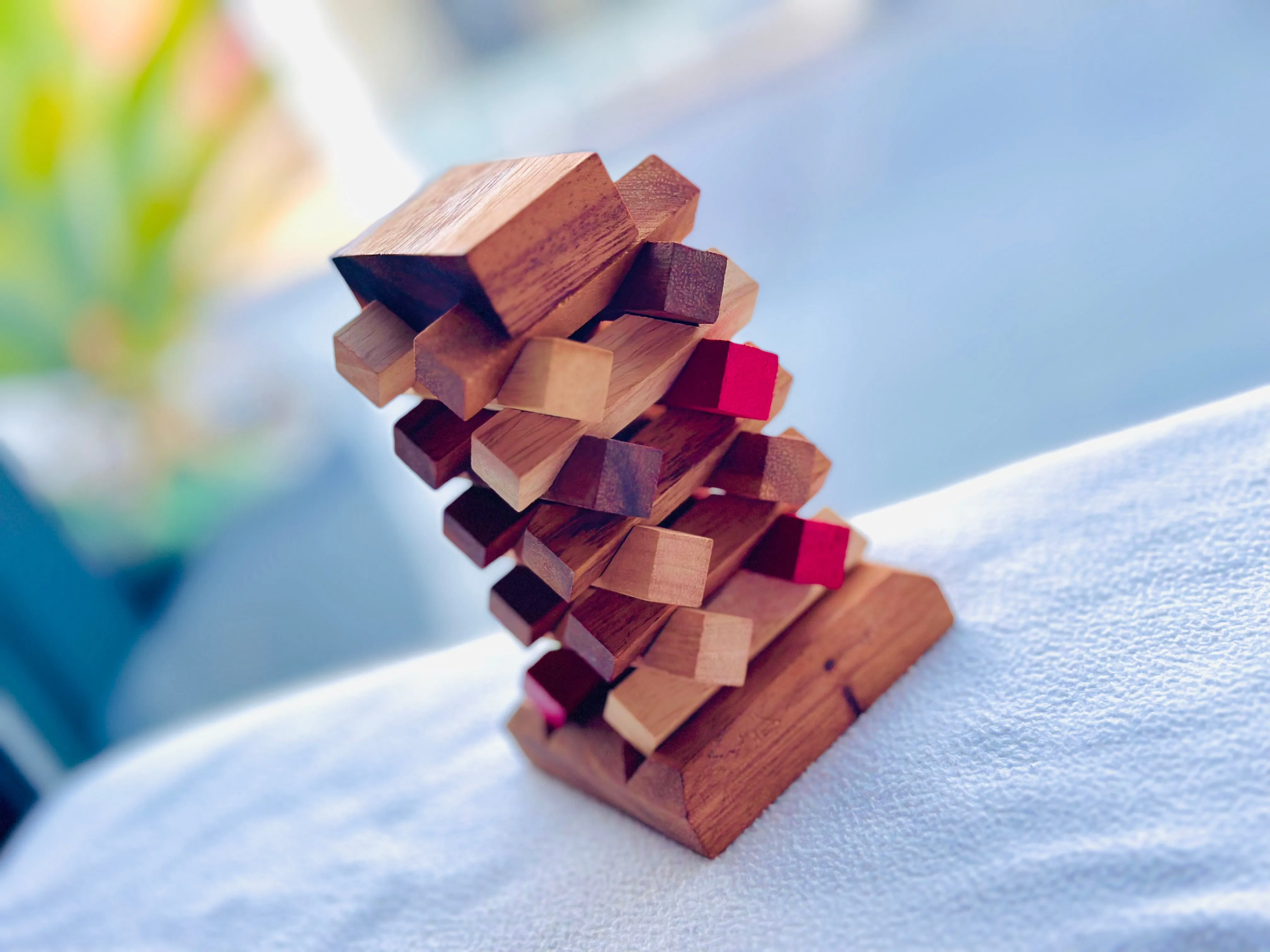 Wooden Stacking Puzzle - Tower of Pisa