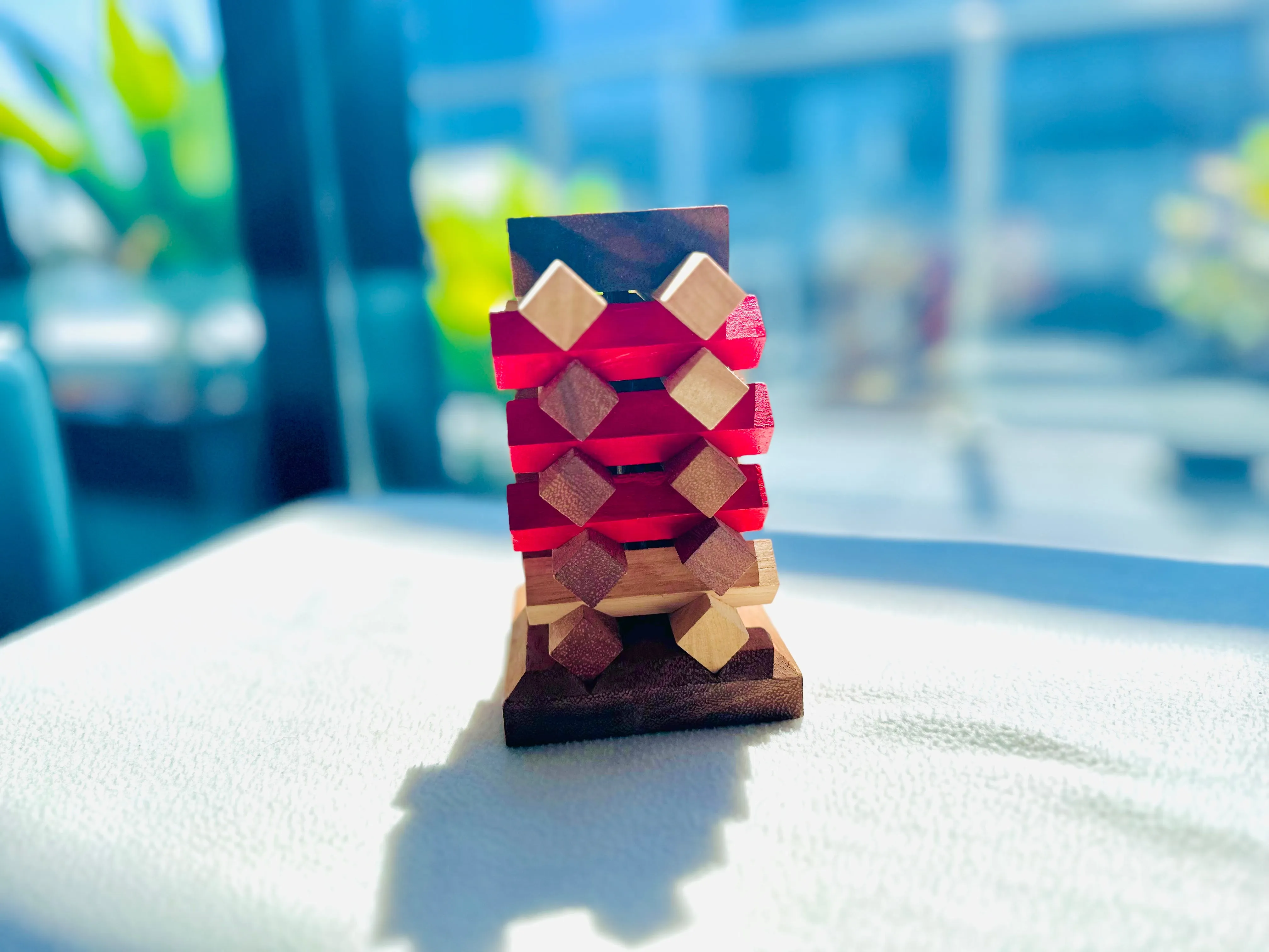 Wooden Stacking Puzzle - Tower of Pisa