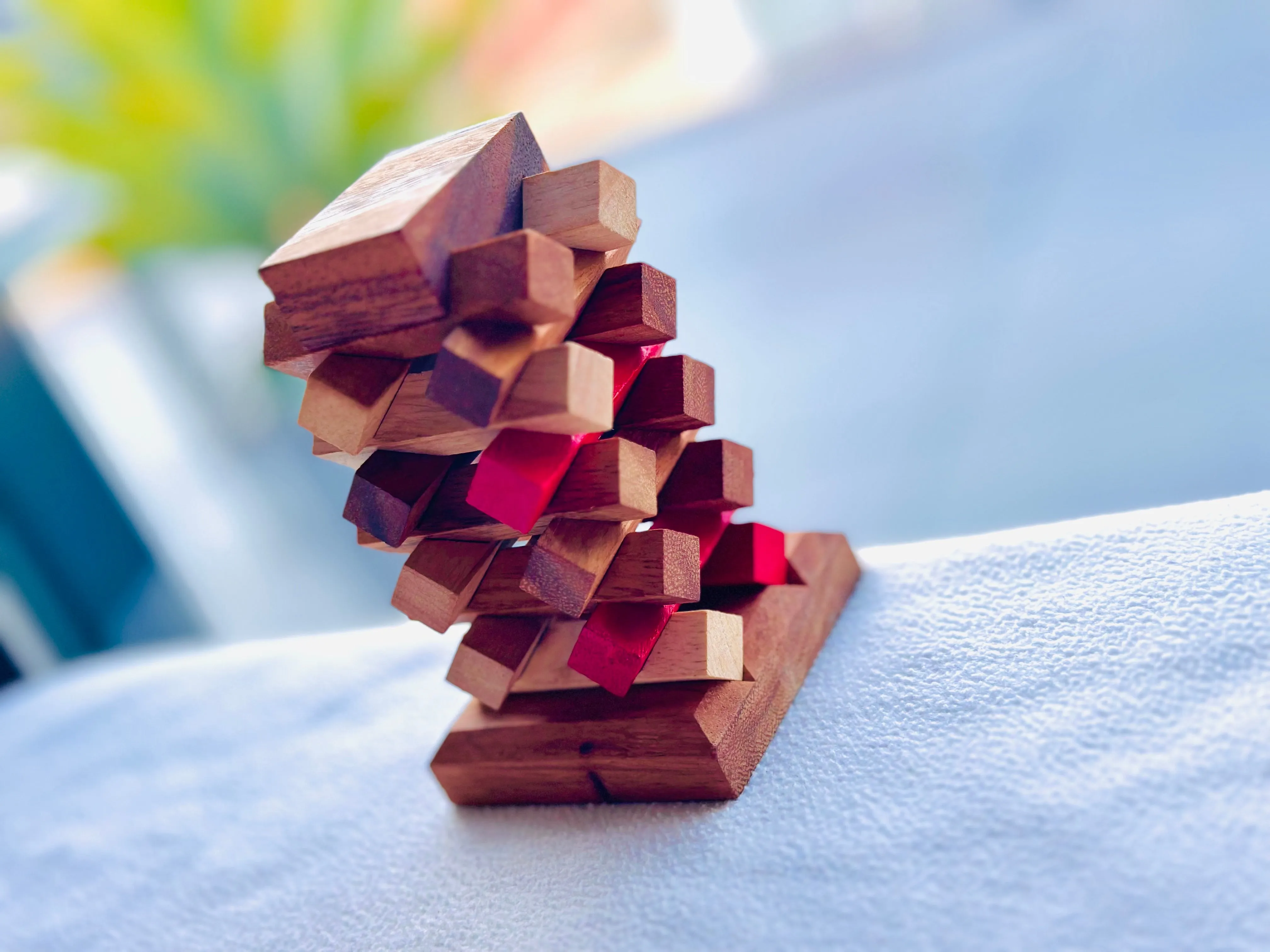 Wooden Stacking Puzzle - Tower of Pisa